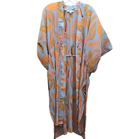 DR2 Other - DR2 by Daniel Rainn Women's Tropical Print Pleated Kimono Multicolor One Size